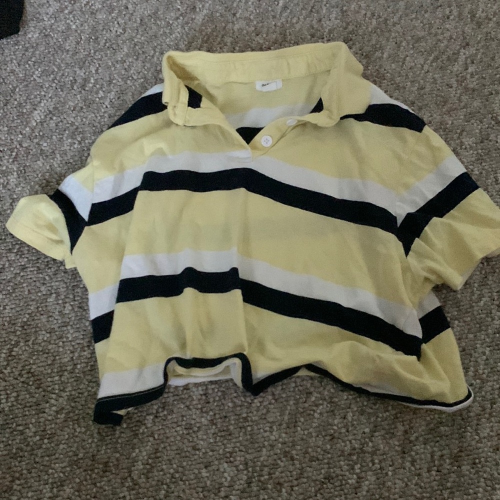 Yellow crop top